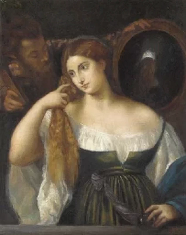 La donna allo specchio, copia da Tiziano